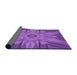 Thickness of Patterned Purple Rug, pat163pur