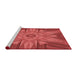 Sideview of Machine Washable Transitional Red Rug, wshpat163rd