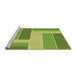 Sideview of Machine Washable Transitional Green Rug, wshpat1630brn