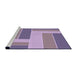 Sideview of Machine Washable Transitional Plum Purple Rug, wshpat1630pur