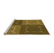 Sideview of Machine Washable Transitional Dark Bronze Brown Rug, wshpat1631org