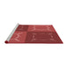 Sideview of Machine Washable Transitional Red Rug, wshpat1631rd