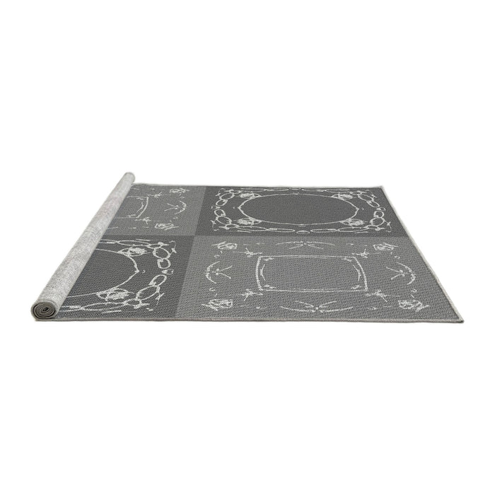 Sideview of Machine Washable Transitional Ash Gray Rug, wshpat1632gry