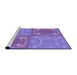 Sideview of Machine Washable Transitional Purple Mimosa Purple Rug, wshpat1632pur