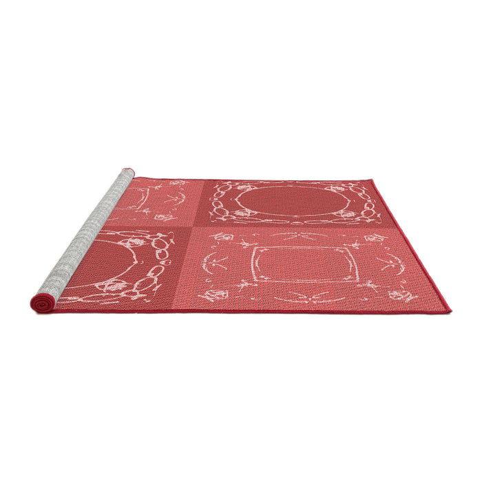 Sideview of Machine Washable Transitional Red Rug, wshpat1632rd