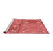 Sideview of Machine Washable Transitional Red Rug, wshpat1632rd