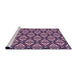 Sideview of Machine Washable Transitional Dark Purple Rug, wshpat1633pur