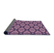 Thickness of Patterned Dark Purple Rug, pat1633pur