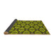 Thickness of Patterned Dark Forest Green Rug, pat1633yw