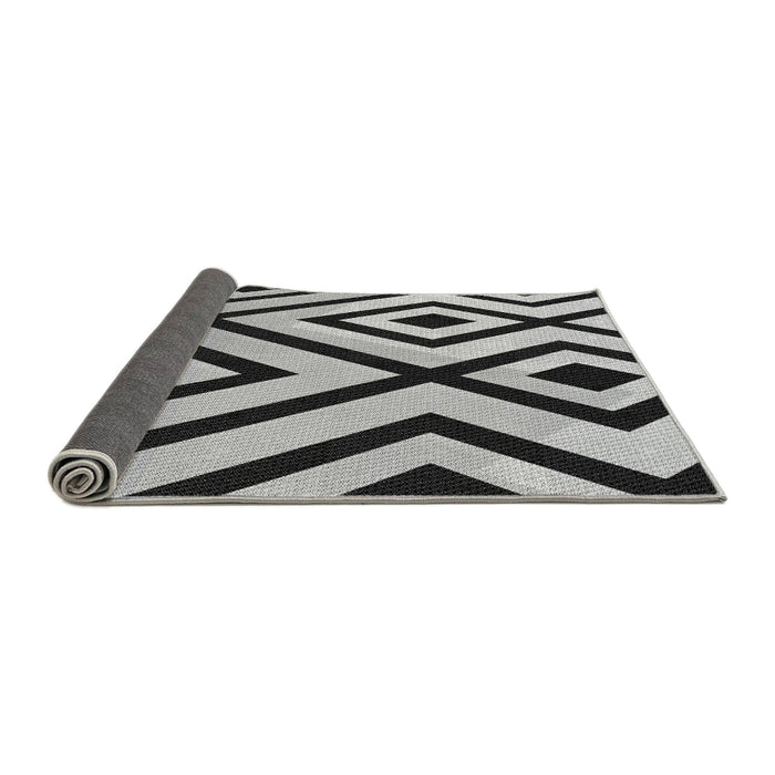Thickness of Patterned Platinum Silver Gray Rug, pat1634gry