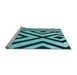 Sideview of Machine Washable Transitional Medium Teal Green Rug, wshpat1634lblu