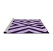 Sideview of Machine Washable Transitional Purple Rug, wshpat1634pur