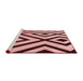 Sideview of Machine Washable Transitional Pastel Pink Rug, wshpat1634rd