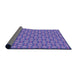 Thickness of Patterned Purple Mimosa Purple Rug, pat1635pur