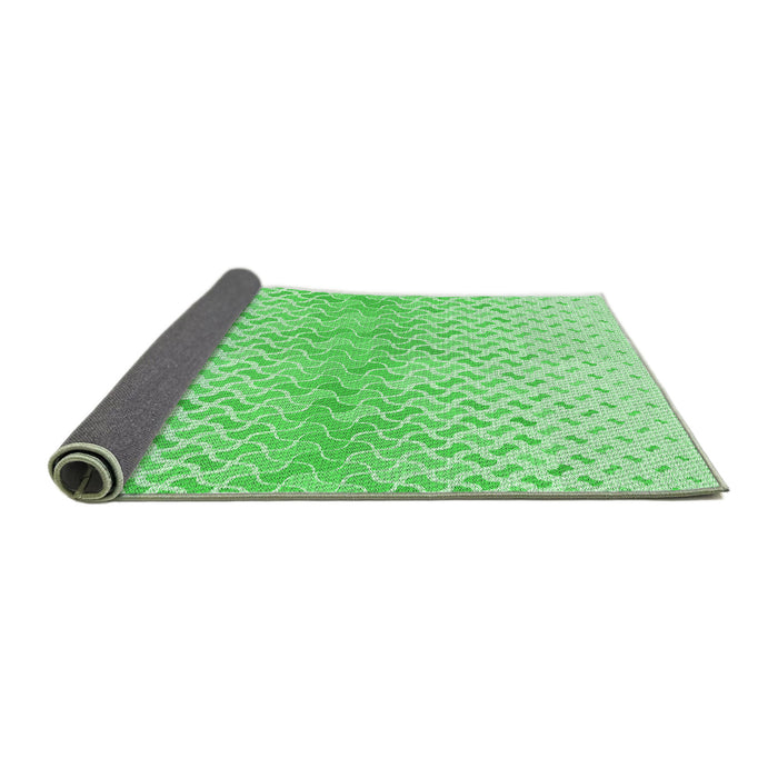Thickness of Patterned Green Rug, pat1636grn