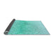 Thickness of Patterned Diamond Blue Rug, pat1636lblu