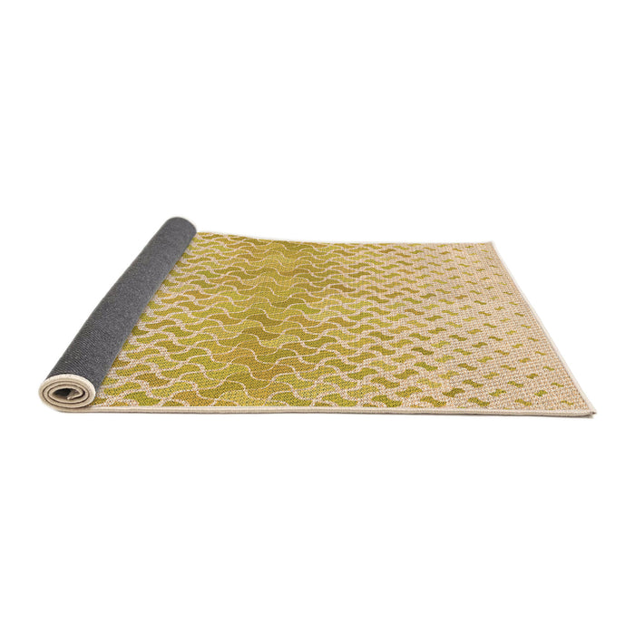 Thickness of Patterned Sun Yellow Rug, pat1636org