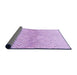 Thickness of Patterned Purple Rug, pat1636pur