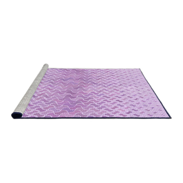 Sideview of Machine Washable Transitional Purple Rug, wshpat1636pur