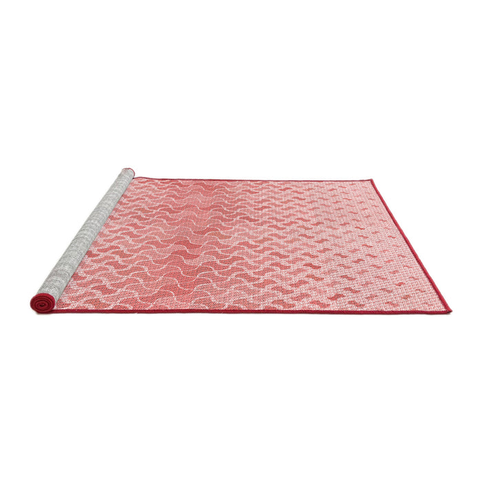 Sideview of Machine Washable Transitional Light Red Pink Rug, wshpat1636rd