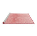 Sideview of Machine Washable Transitional Light Red Pink Rug, wshpat1636rd