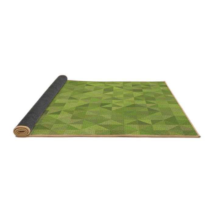 Thickness of Patterned Pistachio Green Rug, pat1637brn