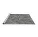 Sideview of Machine Washable Transitional Gray Rug, wshpat1637gry