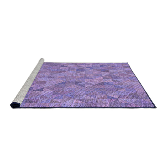 Sideview of Machine Washable Transitional Bright Lilac Purple Rug, wshpat1637pur