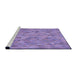 Sideview of Machine Washable Transitional Bright Lilac Purple Rug, wshpat1637pur