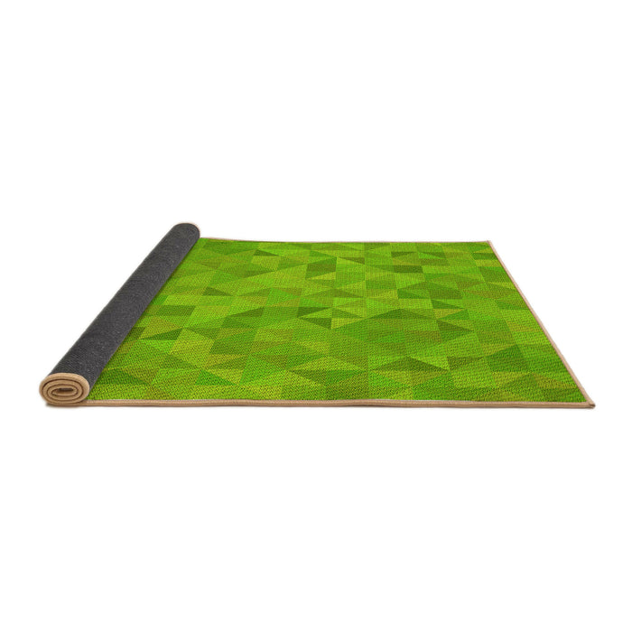 Thickness of Patterned Apple Green Rug, pat1637yw