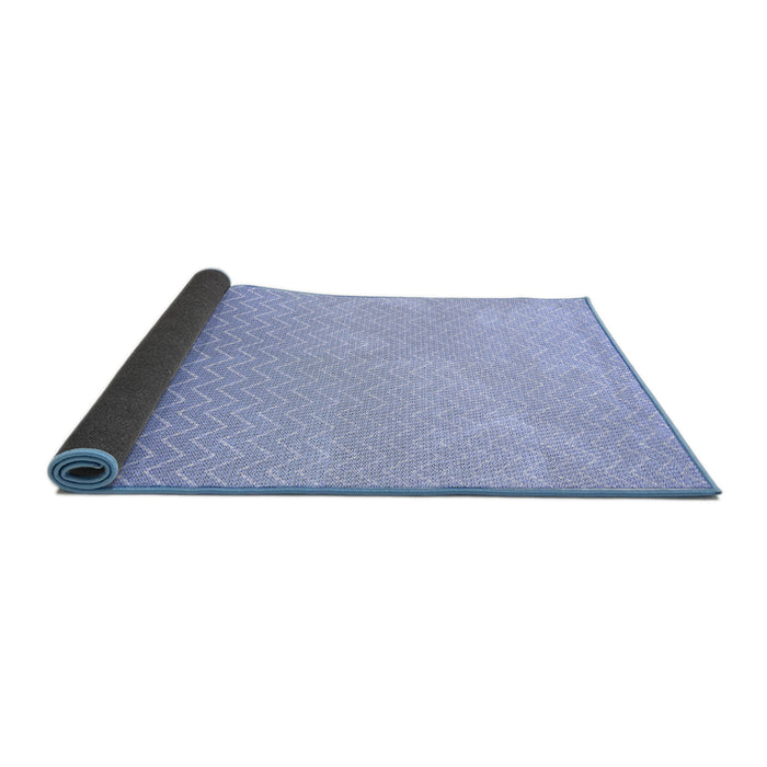 Thickness of Patterned Sky Blue Rug, pat1638blu