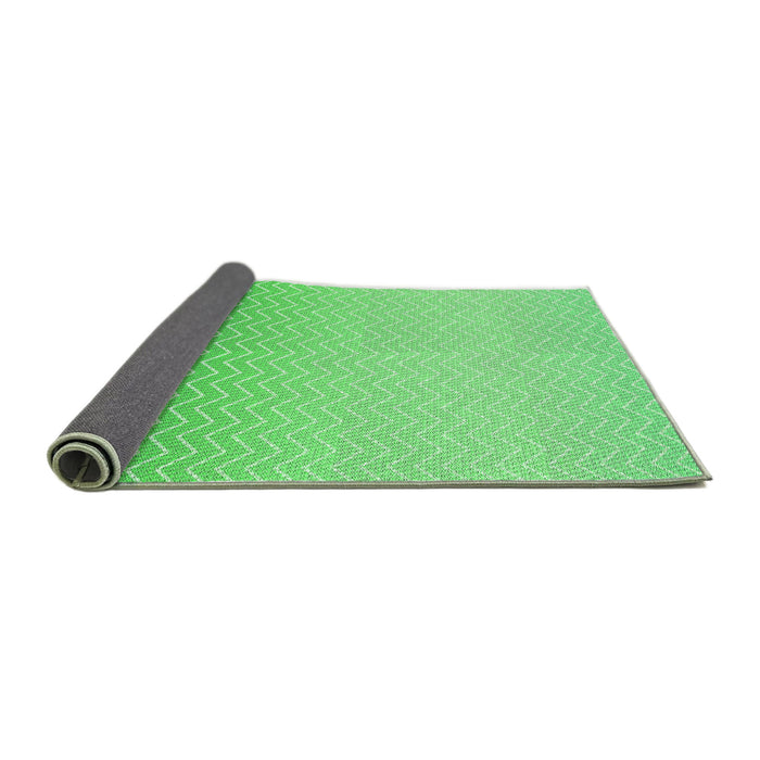 Thickness of Patterned Neon Green Rug, pat1638grn
