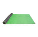 Thickness of Patterned Neon Green Rug, pat1638grn