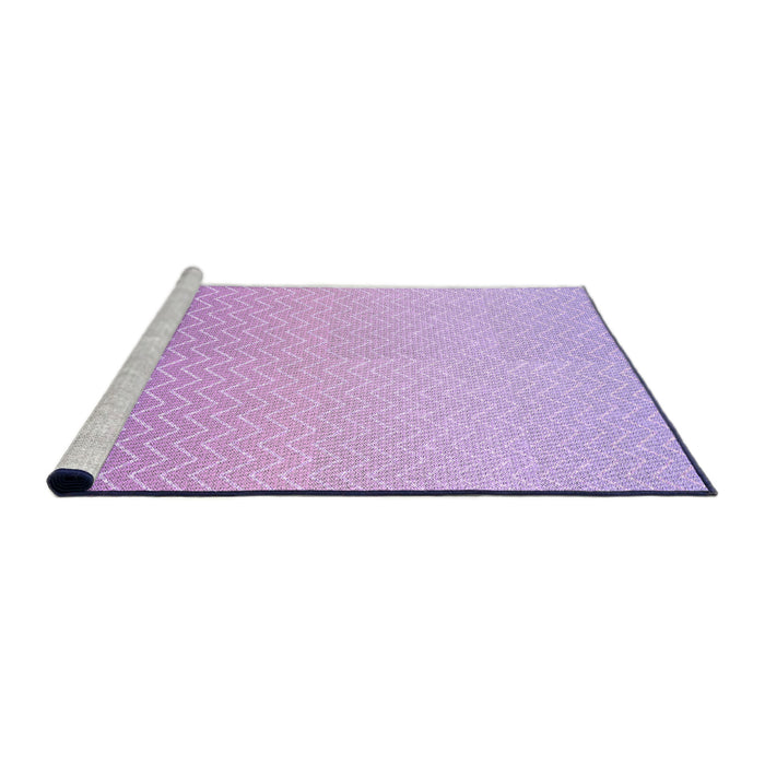 Sideview of Machine Washable Transitional Purple Rug, wshpat1638pur