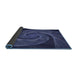 Thickness of Patterned Night Blue Rug, pat1639blu