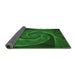 Thickness of Patterned Dark Forest Green Rug, pat1639grn