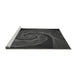 Sideview of Machine Washable Transitional Midnight Gray Rug, wshpat1639gry