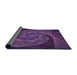 Thickness of Patterned Deep Purple Rug, pat1639pur