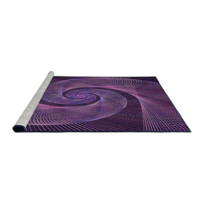 Sideview of Machine Washable Transitional Deep Purple Rug, wshpat1639pur