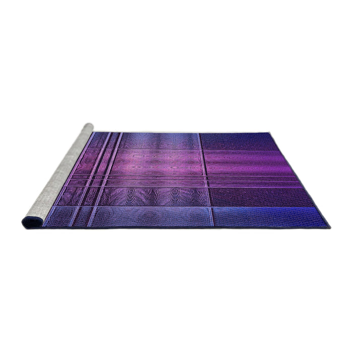 Sideview of Machine Washable Transitional Purple Plum Purple Rug, wshpat164pur