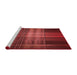 Sideview of Machine Washable Transitional Red Rug, wshpat164rd