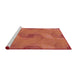 Sideview of Machine Washable Transitional Orange Rug, wshpat1640rd