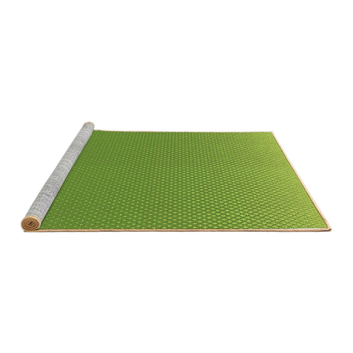 Sideview of Machine Washable Transitional Pistachio Green Rug, wshpat1641brn