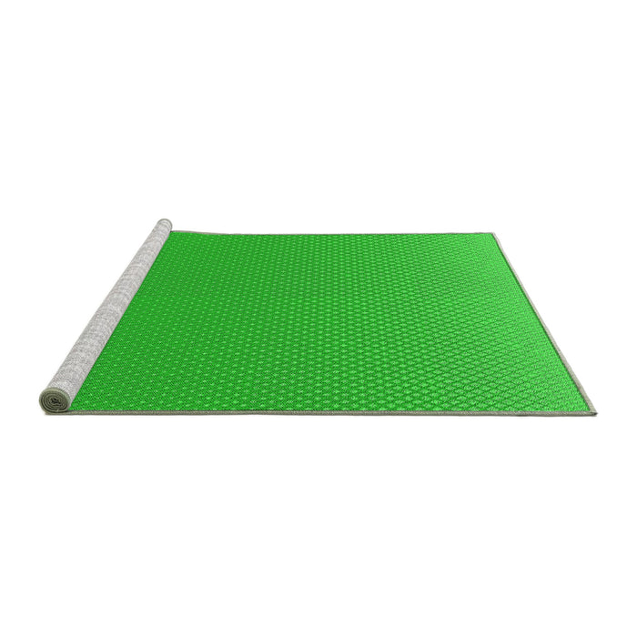 Sideview of Machine Washable Transitional Lime Green Rug, wshpat1641grn
