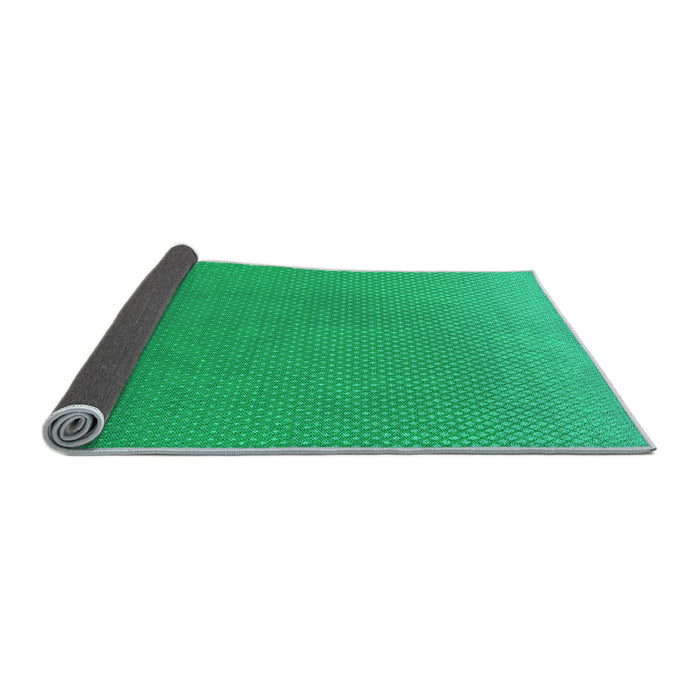 Thickness of Patterned Spring Green Rug, pat1641lblu