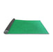 Thickness of Patterned Spring Green Rug, pat1641lblu