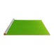 Sideview of Machine Washable Transitional Bright Green Rug, wshpat1641yw