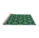 Sideview of Machine Washable Transitional Deep Teal Green Rug, wshpat1642lblu