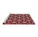 Sideview of Machine Washable Transitional Pastel Red Pink Rug, wshpat1642rd