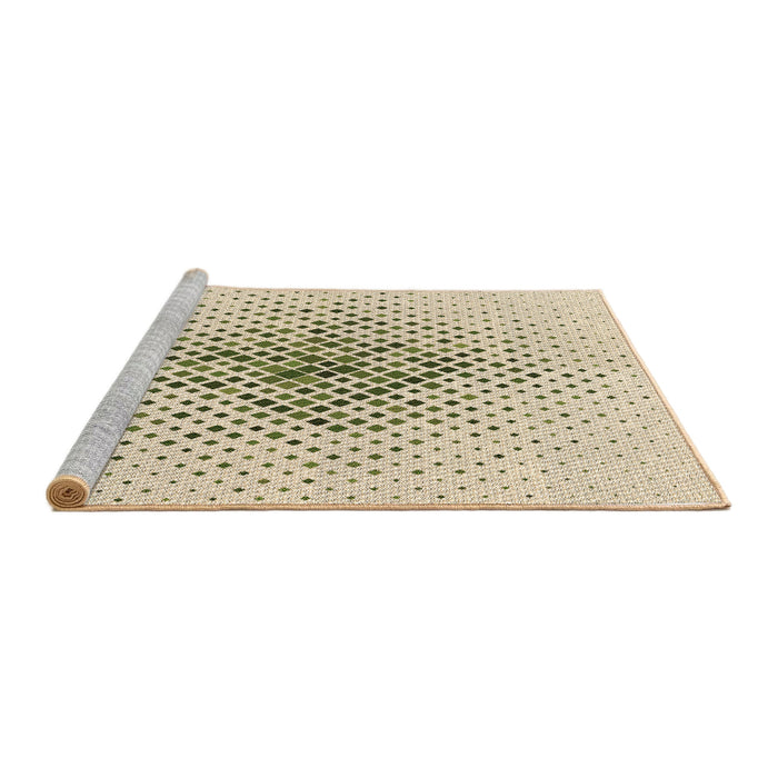 Sideview of Machine Washable Transitional Moccasin Beige Rug, wshpat1644brn